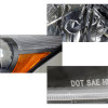 2008-2012 Honda Accord Sedan Factory Style Crystal Headlights w/ Amber Reflector (Matte Black Housing/Clear Lens)