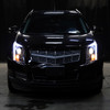 2010-2016 Cadillac SRX Projector Headlights w/ Switchback Sequential Turn Signal LED Bar (Matte Black Housing/Smoked Lens)