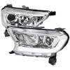 2019-2022 Ford Ranger Switchback Sequential LED Bar Projector Headlights (Chrome Housing/Clear Lens)