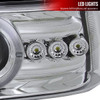 1999-2002 Chevrolet Silverado/ 2000-2006 Chevrolet Tahoe/Suburban Dual Halo Projector Headlights with LED Sequential Turn Signal Bumper Lights (Chrome Housing/Clear Lens)