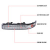 1999-2002 Chevrolet Silverado/ 2000-2006 Chevrolet Tahoe/Suburban Dual Halo Projector Headlights with LED Sequential Turn Signal Bumper Lights (Chrome Housing/Clear Lens)