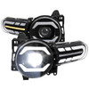 2007-2014 Toyota FJ Cruiser Full LED Projector Headlights with Sequential LED Turn Signal (Matte Black Housing/Clear Lens)