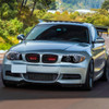 2004-2013 BMW E81 E82 E87 E88 Dual Halo Projector Headlights w/ LED Light Strip (Matte Black Housing/Clear Lens)