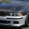 2001-2003 BMW E39 5 Series Dual Halo Projector Headlights w/ LED Turn Signal Lights (Matte Black Housing/Clear Lens)