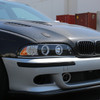 2001-2003 BMW E39 5 Series Dual Halo Projector Headlights w/ LED Turn Signal Lights (Matte Black Housing/Clear Lens)