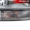 1999-2006 GMC Sierra/Yukon/Yukon XL Factory Style Crystal Headlights w/ Bumper Lights (Chrome Housing/Clear Lens)
