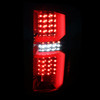 2007-2013 Chevrolet Silverado 1500/ 2007-2014 Silverado 2500HD/3500HD LED Tail Lights with LED Bar (Chrome Housing/Red Clear Lens)