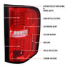 2007-2013 Chevrolet Silverado 1500/ 2007-2014 Silverado 2500HD/3500HD LED Tail Lights with LED Bar (Chrome Housing/Red Clear Lens)