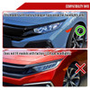 2016-2021 Honda Civic Projector Headlights w/ LED Switchback Sequential Turn Signal (Chrome Housing/Clear Lens)