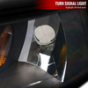 1999-2004 Ford Mustang LED Bar Factory Style Headlights with Amber Reflector (Matte Black Housing/Clear Lens)