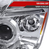 2007-2012 Dodge Caliber Dual Halo Projector Headlights (Chrome Housing/Clear Lens)