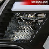 2012-2015 Toyota Tacoma LED Bar Factory Style Headlights with Amber Reflector (Matte Black Housing/Clear Lens)