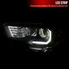 2016-2023 Toyota Tacoma LED Bar Projector Headlight (Matte Black Housing/Clear Lens)