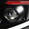 2007-2014 Chevrolet Silverado 1500/2500HD/3500HD LED C-Bar Projector Headlights (Matte Black Housing/Clear Lens)