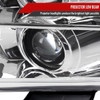 2005-2009 Ford Mustang Halo Projector Headlights w/ LED Light Strip (Chrome Housing/Clear Lens)