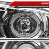 2005-2009 Ford Mustang Halo Projector Headlights w/ LED Light Strip (Chrome Housing/Clear Lens)