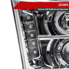 2005-2009 Ford Mustang Halo Projector Headlights w/ LED Light Strip (Chrome Housing/Clear Lens)