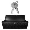 Universal 49" Heavy Duty Black Aluminum Truck Tool Box w/ Side Handles, Lock, & Keys