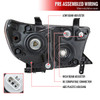 2007-2013 Toyota Tundra/2008-2017 Sequoia Headlights LED Tube Factory Style Headlights with LED Turn Signal (Chrome Housing/Smoked Lens)