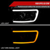 2006-2008 Dodge RAM 1500/ 2006-2009 2500 3500 Switchback LED C-Bar Projector Headlights (Jet Black Housing/Clear Lens)