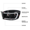 2006-2008 Dodge RAM 1500/ 2006-2009 2500 3500 Switchback LED C-Bar Projector Headlights (Jet Black Housing/Clear Lens)