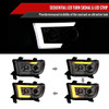 2007-2013 Toyota Tundra/ 2008-2017 Sequoia Switchback Sequential LED C-Bar Projector Headlights (Chrome Housing/Smoked Lens)