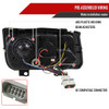 1999-2004 Volkswagen Jetta/Bora Projector Headlights w/ R8 Style LED Light Strip (Matte Black Housing/Clear Lens)
