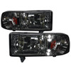 1994-2001 Dodge RAM 1500/ 1994-2002 RAM 2500 3500 Crystal Headlights (Chrome Housing/Smoked Lens)