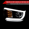 2014-2021 Toyota Tundra LED C-Bar Projector Headlights w/ Sequential Turn Signal Lights (Jet Black Housing/Clear Lens)