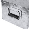 Universal 49" Heavy Duty Silver Aluminum Truck Tool Box w/ Side Handles, Lock, & Keys