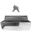 Universal 49" Heavy Duty Silver Aluminum Truck Tool Box w/ Side Handles, Lock, & Keys