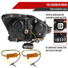 2006-2010 Lexus IS250/IS350 SMD LED Light Strip Projector Headlights w/ Sequential Turn Signals (Matte Black Housing/Clear Lens)