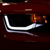 2010-2013 Chevrolet Camaro LED Bar Projector Headlights (Matte Black Housing/Clear Lens)