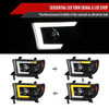 2007-2013 Toyota Tundra/ 2008-2017 Sequoia LED C-Bar Projector Headlights w/ Switchback Sequential Turn Signals (Matte Black Housing/Clear Lens)