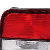 1996-2000 Honda Civic Coupe Tail Lights (Chrome Housing/Red Clear Lens)