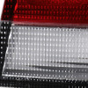 1996-2000 Honda Civic Coupe Tail Lights (Chrome Housing/Red Clear Lens)