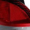 1996-2000 Honda Civic Coupe Tail Lights (Chrome Housing/Red Clear Lens)