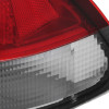 1996-2000 Honda Civic Coupe Tail Lights (Chrome Housing/Red Clear Lens)