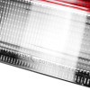 1996-2000 Honda Civic Coupe Tail Lights (Chrome Housing/Red Clear Lens)