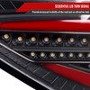 2008-2014 Subaru Impreza WRX Hatchback LED Red Sequential Tube Tail Lights (Matte Black Housing/Clear Lens)