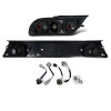 1989-1994 Nissan 240SX S13 Hatchback Tail Lights & Center Trunk Light (Matte Black Housing/Clear Lens)