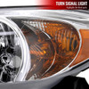 2002-2004 Toyota Camry Factory Style Headlights w/ Amber Reflector (Chrome Housing/Clear Lens)