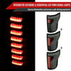2018-2020 Ford F-150 Sequential Turn Signal Animated White LED Bar Tail Lights (Black Housing/Smoked Lens)