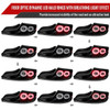 2003-2007 Infiniti G35 Coupe White LED Halo Sequential Signal Tail Lights (Matte Black Housing/Clear Lens)