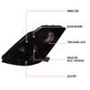 2006-2009 Nissan 350Z SMD LED Light Strip Projector Headlights (Black Housing/Smoked Lens)