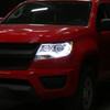 2015-2022 Chevrolet Colorado LED Bar Projector Headlights (Chrome Housing/Clear Lens)