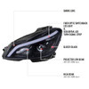 2012-2014 Mercedes-Benz W204 C-Class Switchback Sequential LED Bar Projector Headlights (Matte Black Housing/Smoked Lens)
