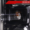 2017-2019 Ford F-250 F-350 F-450 F-550 Switchback LED C-Bar Projector Headlights (Jet Black Housing/Clear Lens)