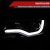 2015-2022 Chevrolet Colorado LED Bar Projector Headlights (Glossy Black Housing/Smoked Lens)