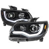 2015-2022 Chevrolet Colorado LED Bar Projector Headlights (Glossy Black Housing/Clear Lens)